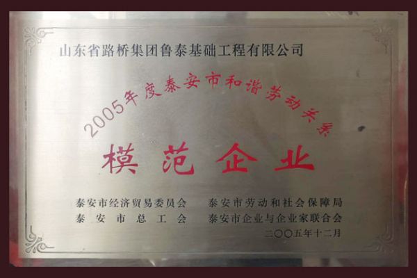 2005年度示范企业