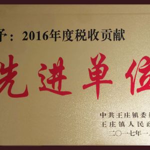 2016年度先进单位